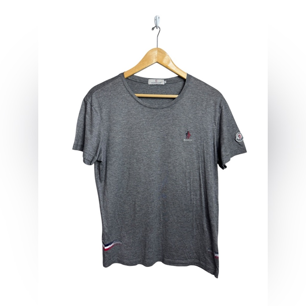 Moncler Gray Logo Crew Neck Short Sleeve Tshirt